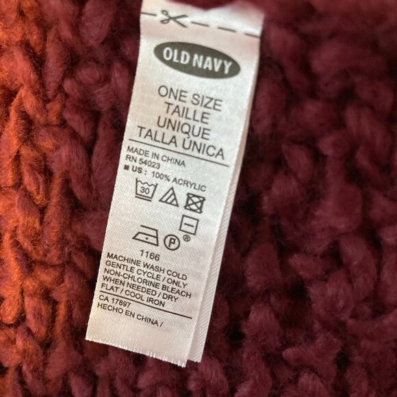 Maroon Winter Knit Infinity Scarf - Picture 3 of 4